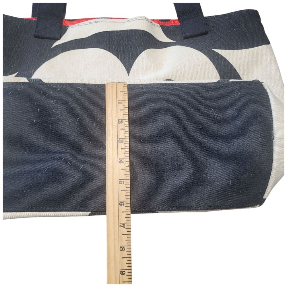 Disney Store Mickey & Minnie Big Face Double Sided Canvas Tote Bag Shoulder vaca - Picture 9 of 11